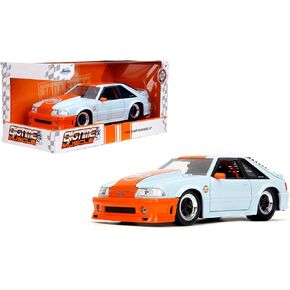 Bigtime Muscle 1:24 1989 Ford Mustang Gulf Die-Cast Car, Toys for Kids and Adults(Blue)