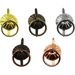 100PCS Mini Metal Ring Fasteners Sunflower Metal Handles for Decorative Drawers Photo Albums Jewelry Boxes Furniture Cabinets Kitchen Tea Canisters Candy Boxes Wooden Boxes
