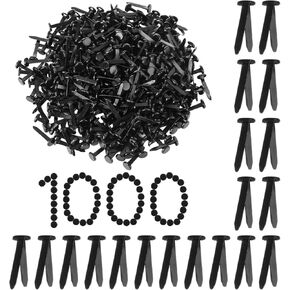 MIVIDE 1000 Pack Paper Fasteners Large 5/16"x 1", Round Brass Fasteners Plated Split Pins, DIY Art Craft Accessories, Scrapbooking Brads, Craft Pins Pushpin(Black)