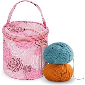 Portable Yarn Storage Bag - Pink Crochet Bag Organizer - Compact Yarn Holder for Crocheting and Knitting on The Go,Easy Yarn Bags for Crocheting - Perfect Gifts for Women and Crocheter