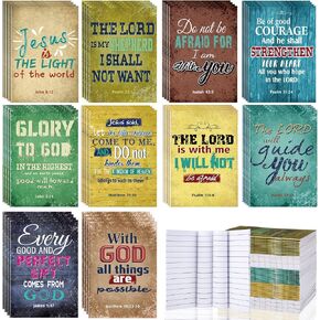 Chinco 100 PCS Christian Notepad Mini Bible Bible Notebooks Notepads De.