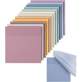Mr. Pen- Transparent Sticky Notes, 3"x3", Dreamy Pastel, 12 Pads, 600 Sheets, See Through Sticky Notes, Bulk Sticky Notes Transparent, Translucent Sticky Notes, Clear Transparent Sticky Notes Clear