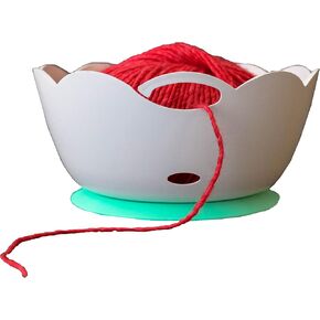 Yarn Bowl by Yarn Valet - Portable, Unbreakable with Soft Rubberized Non-Slip Base