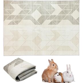VCEPJH Extra Large Rabbit Cage Liner Reusable 63 inch Washable Bunny Floor Mat Soft Animal Bedding Cage Flooring Pads Non-Slip Pet Rug for Indoor Dogs Puppy Cats Totoro Ferret