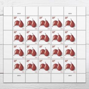 Pears Stamps 10 Cent (Sheet of 20) Red Postage Stamps Scott #5178