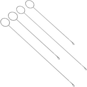Loop Turner Sewing Tool, 4 Pieces Sewing Loop Turner Hook, Loop Turner Tool for Silicone Beads, Needle Hook, Crochet Sewing Supplies, Drawstring Threader Tool for Fabric Tube Strips DIY (10.4" & 7")