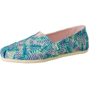 حذاء نسائي من TOMS Alpargata Loafer مسطح، قماش قطني معاد تدويره واسع باللون الأسود/الأسود، 12 in Kuwait