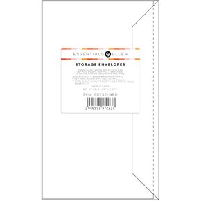 Ellen Hutson ، Essentials by Ellen ، Stamp & Die Plastage Storage Endores ، 5.5 × 9.375 بوصة ، Tuck in Flap ، Gauge (.8 مم) من البلاستيك ، 25 PK ، التخزين ، الورق ، الكتب ، القصاصات ، المنظمة