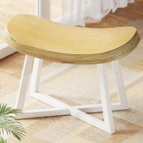Wooden Step Stool，Foot Rest for Adult&Children,Short Stool for Under Desk, Small Bench for Living Room, Kitchen, Couch, Entryway