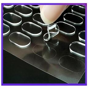 480pcs Clear Sticky Tack Putty - Removable Adhesive Dots for Hanging, Mounting Action Figure | Clear Putty Adhesive Dots, 0.31x 0.51 Wax Mounting Putty, Super Duty Adhesive.