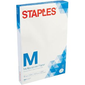 Staples Inkjet Paper – 11" x 17" Multipurpose Paper, 1 Carton of 5 Reams for 2,500 Total Sheets, 20 lbs, 96 Bright Paper – FSC and Rainforest Alliance Certified, Acid-Free