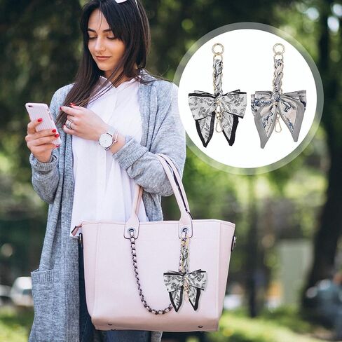 2pcs bow keychain keychain extender chain مع شريط القوس الرائع ، وسلسلة موسع محفظة استبدال الزخرفة الوشاح للمحفظ in Kuwait