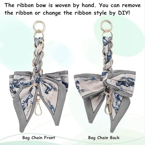 2pcs bow keychain keychain extender chain مع شريط القوس الرائع ، وسلسلة موسع محفظة استبدال الزخرفة الوشاح للمحفظ in Kuwait