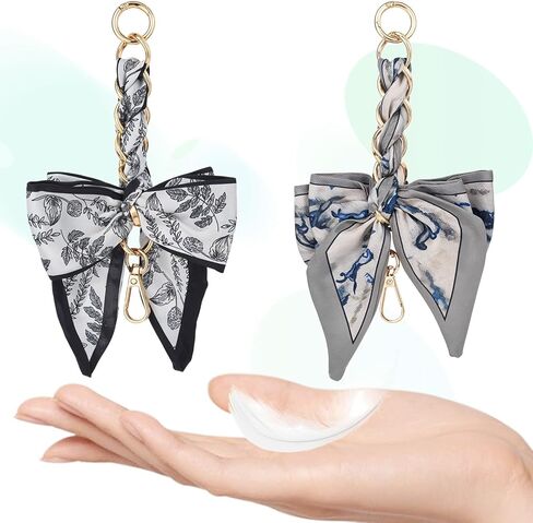 2pcs bow keychain keychain extender chain مع شريط القوس الرائع ، وسلسلة موسع محفظة استبدال الزخرفة الوشاح للمحفظ in Kuwait