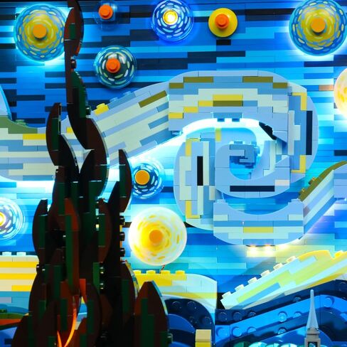 LED Lighting Compatible with Lego Vincent Van Gogh - The Starry Night 21333, Light Kit Compatible with Lego 21333, Giving Light to Model, NOT Included The Model Set(RC Model) in Kuwait