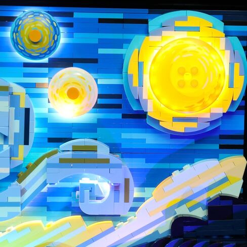 LED Lighting Compatible with Lego Vincent Van Gogh - The Starry Night 21333, Light Kit Compatible with Lego 21333, Giving Light to Model, NOT Included The Model Set(RC Model) in Kuwait