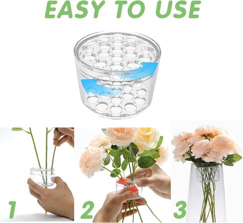 حامل الجذعية Ikebana الحلزوني ، حاملان حلزوني الجذعية للزهور ، DIY Boudquet Kit Spiral Ikebana STEM حامل للزهور S+L Clear in Saudi Arabia