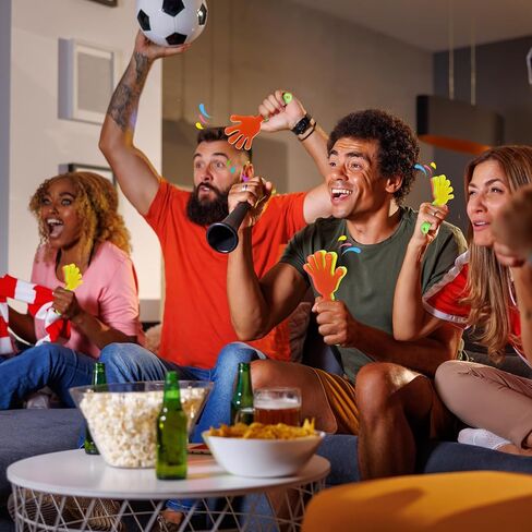 Lenwen 100 Pcs Hand Clappers Noisemakers 7.5 Inch Plastic Noise Makers Party Favors Cheering Noise Maker Noisemakers for Sporting Events Football Basketball Game Birthday Noisemaker Party in Kuwait