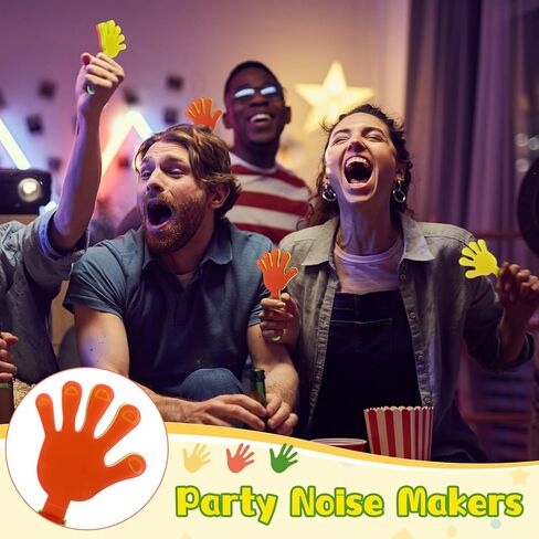 Lenwen 100 Pcs Hand Clappers Noisemakers 7.5 Inch Plastic Noise Makers Party Favors Cheering Noise Maker Noisemakers for Sporting Events Football Basketball Game Birthday Noisemaker Party in Kuwait