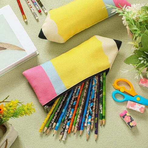 Harloon 12 PcsPencil Case Teacher Appreciation Gift Cute Pencil Pouch Portable Bag with Zipper Large Capacity Pen Bag for School Stationery Organizer in Saudi Arabia
