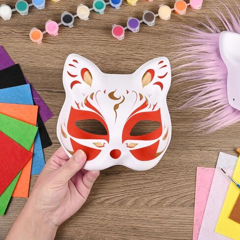Therian Mask Kit - Cat & Fox DIY Blank Animal Masks for Masquerade Cosplay Party in Saudi Arabia