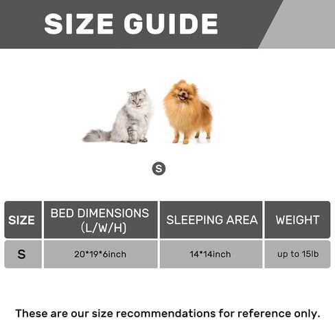 Hollypet Dog Bed Cat Beds for Medium Small Dogs/Puppy Indoor Cats, Microwave Quilted Rectangle Washable Soft Calming Sleeping Durable Pet Cuddler Bed with Anti-Slip Bottom, S, Beige Gray in Saudi Arabia