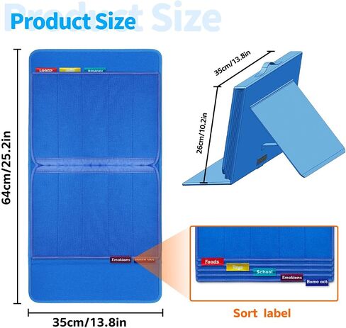 Pecs Communication Book, Visual Schedule for Kids with Autism, Nonverbal Communication Board, Pecs Book 196 Cards, Toddler Autism Materials for Home School, Vocabulary Cards, Printed in Kuwait