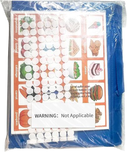 Pecs Communication Book, Visual Schedule for Kids with Autism, Nonverbal Communication Board, Pecs Book 196 Cards, Toddler Autism Materials for Home School, Vocabulary Cards, Printed in Kuwait