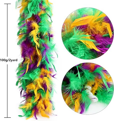 Tharaht Chandelle Feather Boa 19 Color-38G/55G100G 2 Yard Dancing Party Halloween Costume Decoration Feathers BOA in Kuwait