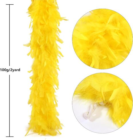 Tharaht Chandelle Feather Boa 19 Color-38G/55G100G 2 Yard Dancing Party Halloween Costume Decoration Feathers BOA in Kuwait