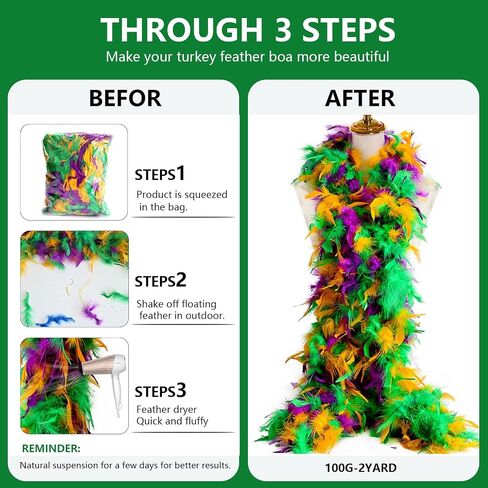 Tharaht Chandelle Feather Boa 19 Color-38G/55G100G 2 Yard Dancing Party Halloween Costume Decoration Feathers BOA in Kuwait