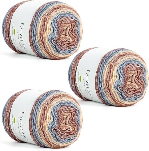غزل كعكة aeelike للكروشيه ، 3 skeins تدرج كعكة خيوط 100g (3.52 أوقية) 245 متر (267 ياردة) ، خيوط ombré ombré ناع in Kuwait