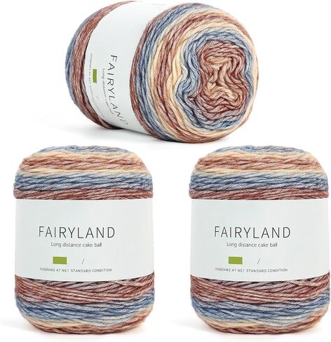 غزل كعكة aeelike للكروشيه ، 3 skeins تدرج كعكة خيوط 100g (3.52 أوقية) 245 متر (267 ياردة) ، خيوط ombré ombré ناع in Kuwait