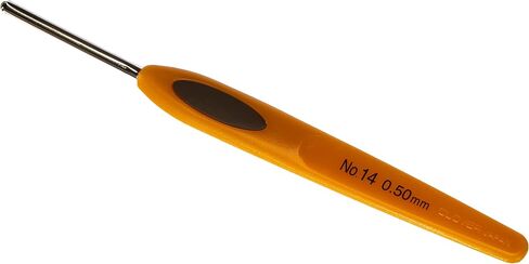 westlake art Clover Soft Touch Steel Crochet Hooks 0.317oz, (1027) No. 14/0.50mm with Ergonomic Handle, Precision-Crafted, Lightweight - with Embroidery Scissors, Easy to Do Crochet Tool [1-Pack] in Saudi Arabia