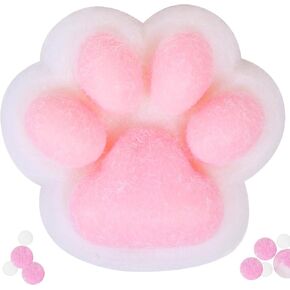 1pcs Squishy Cat Paw Squishy Toys,5 in Big Cute Kawaii fufu Squishies,Sticky Squishy Cat Paw Fur Ball,Super Soft Squishy Stress Relief Funny Fidget Toys Novelty Things Suitable for Adults Kids