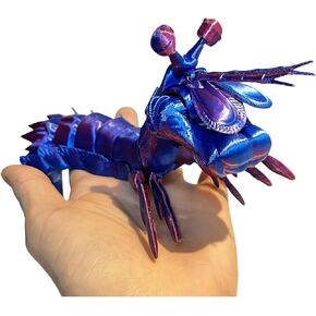 3D Printed Mantis Shrimp, 3D Printed Fidget,3D Printed Toys, Wonder Creature, 3D Printed Animals Home Office Decoration