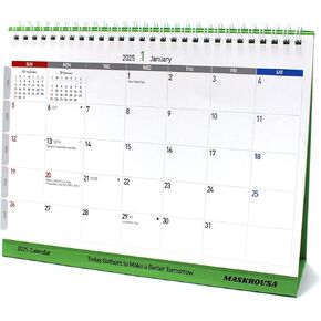 2025-2026 Desktop Calendar-24 Month Planner, Standing Flip Desktop Calendar, Compact and Practical Size 9.8"×7.7" Desk Calendar (Jan. 2025 - Dec. 2026)
