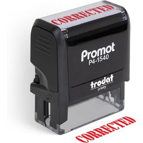 Promot Corrected - Self Inking Rubber Stamp - Ink Stamps