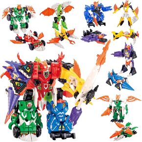 Robot Toys 6-in-1 Combined Take Apart Toys, Transforming Toys Combined Robot Action Figures-Gift Toys for Boys 3 4 5 6 7 8 9 Years Old Birthday Christmas Kids Boys Easter Day