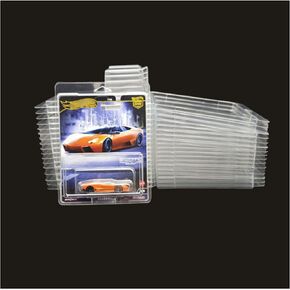 20Pack Protector Cases Compatible for Hot-Wheels Premium Model Display Storage Case, Clear Plastic Protector Showcase Organizer Inside 6.5 x 5.25 Inch