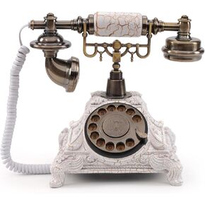 Audio Guest Book Phone, 32G Capacity Vintage Audio GuestBook Wedding Phone, Retro Audio Telephone Recording Customized Voice Message for Your Wedding Party, Retro Flower