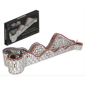 CASTERDYNAMIX 3-D SNAP-TOGETHER-ROLLERCOATER WOODENT Model Kit-Marble Rolling Building Kit للبالغين والأطفال وألغاز الألعاب ونماذج ديكور الحرف الصغيرة لمشاريع تجميع بانوراما