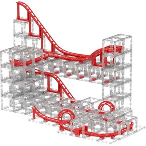 DesignNest MagnetCubes Coaster Cubes, Marble Run - 168Pcs, Roller Coaster Building Set, STEM Toys, Ages 8 Years & Up, Advanced Pack