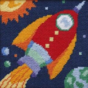 Rocket Ship - Needlepoint Kit