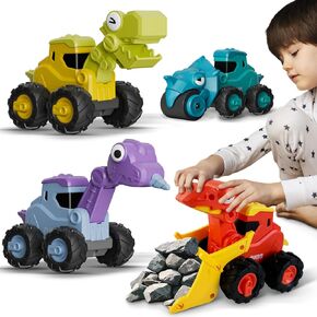 Push and Go Friction Dinosaur Truck with Foldable Sliding Dino Car - Transport Carrier Truck Toys for 18M Old Babies, Toddlers, Boys & Girls - Dinosaur Truck Toys - Little Tikes Dino Car