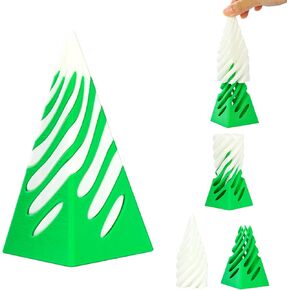 Balkwan Impossible Pyramid Passthrough 4D Printed Statue Incredible Fidget Toy Mini Impossible Spiral Cone Stress Relief Toys Creative Pyramid Passthrough Decoration