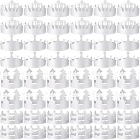 Thenshop White DIY Crowns فارغ عيد ميلاد توجيك توجيك للأطفال