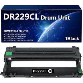 DR229CL Drum Unit Replacement for Brother DR229 TN229 TN229XL Compatible with HL-L3280CDW MFC-L3720CDW HL-L3300CDW HL-L3220CW Printers (1-Pack, Black)