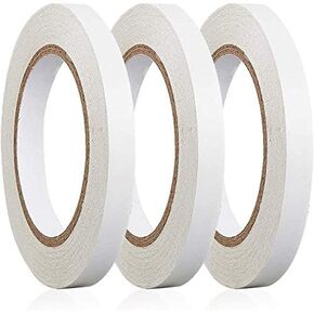 BYUEE Double Sided Tape, 3 Rolls 0.4" x 30 Yards Adhesive Sticky Tape for Crafts, Scrapbooking, Card Making, Gift Wrapping, DIY, Arts, Office & Home Supplies