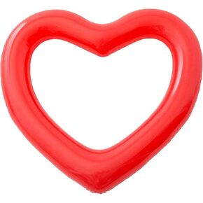 BinaryABC Heart Shaped Pool Float Swimming Pool Floats Inflatable Swim Rings,Beach Pool Party Toy